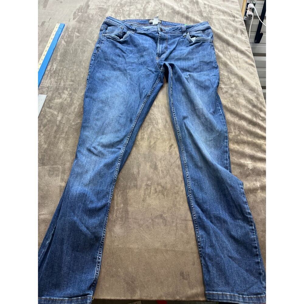 Free Planet jeans men's 38x32 straight blue Flex stretch denim‎ pants